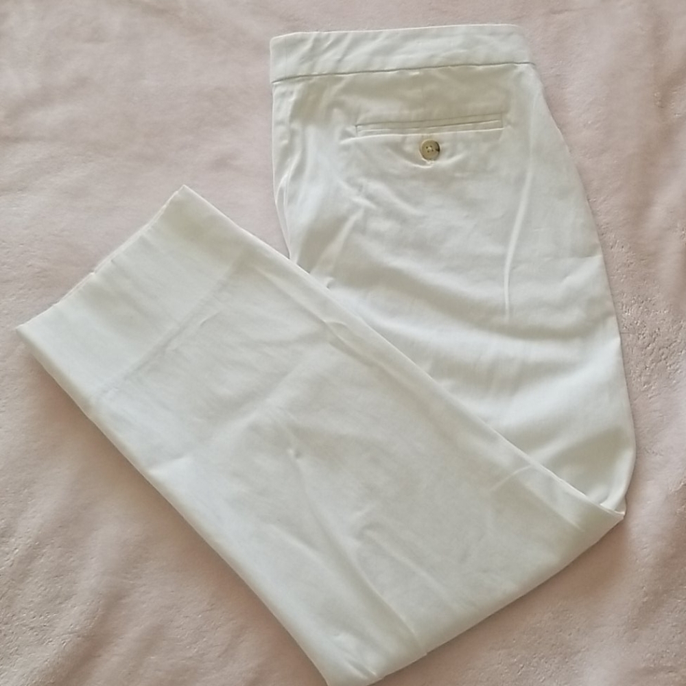 White MK cropped pants